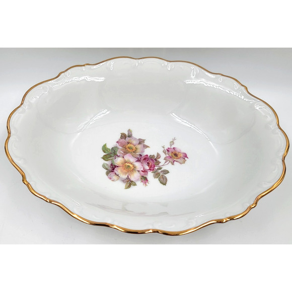 Schumann Arzberg Briar Rose 9 3/4" Oval Vegetable Bowl Bavaria Germany 1950s - Picture 3 of 8